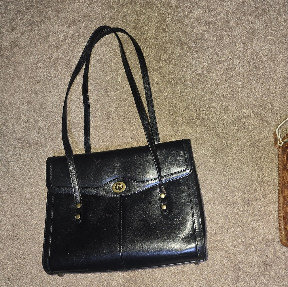Fossil Forever Black Leather Handbag